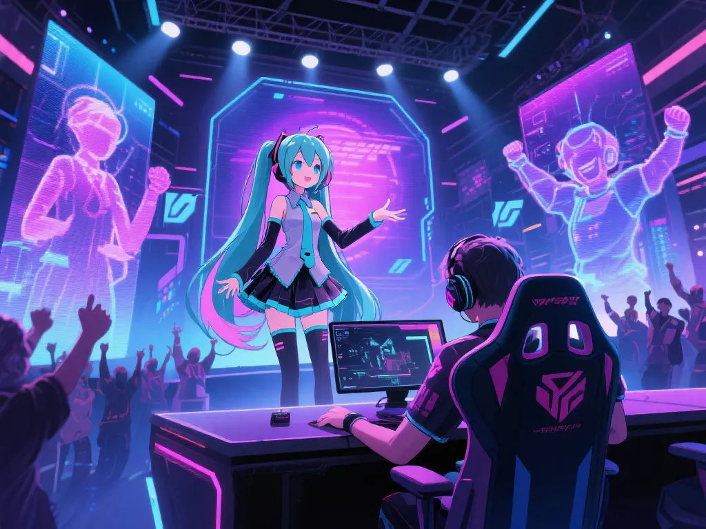 当二次元歌姬爱上键鼠侠客：虚拟偶像与电竞的奇妙联姻，赌桌旁的未来猜想